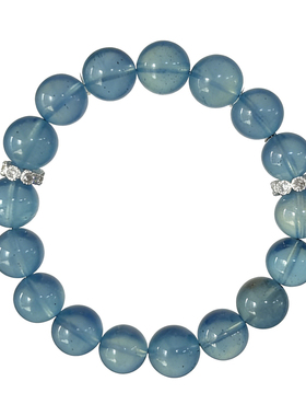 原创高端魔鬼蓝海蓝宝手串