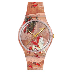 【马年生肖款】Swatch斯沃琪驭云破界瑞士石英手表本命年新年礼物