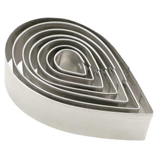 仿真手工黏土玫瑰花翻糖粘土花瓣模具不锈钢切模具胖水滴面塑模具