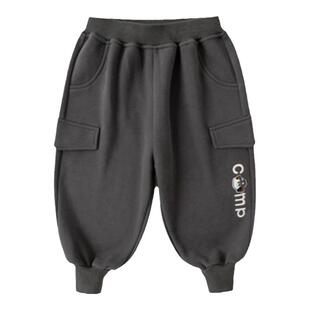 嘟嘟家宝宝裤子秋冬儿童休闲裤春季加厚男童工装裤春款女童长裤潮