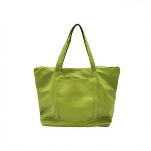 一颗行走的牛油果! 单肩大容量托特包女柔软皮pu通勤果绿色手提