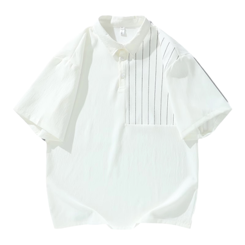 WHXS夏季短袖学院风字母polo衫