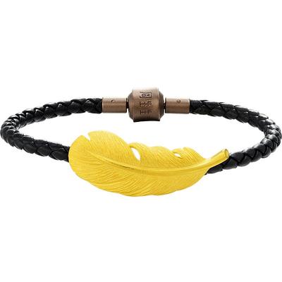 周生生黄金羽毛手链足金礼物