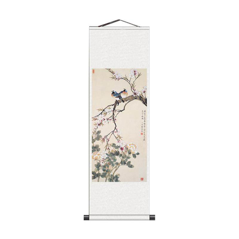 名家字画书房装饰画丝绸挂画
