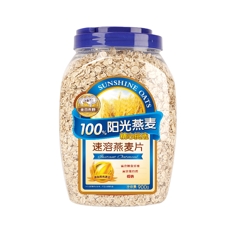 900g纯燕麦片金日禾野