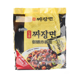 韩国进口八道一品御膳炸酱面paldo杂酱面干拌面速食拉面极地辣味
