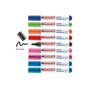 德国edding4500织物马克笔衣服补色笔儿童画鞋画包记号笔防水不掉色