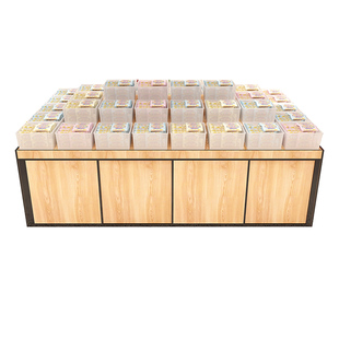 超市货架散称零食展示架散货柜小卖部食品中岛柜干果糖果干货堆头