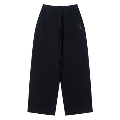 MLB官方 男女运动裤NY刺绣小标情侣阔腿裤休闲宽松长裤3APTB0261