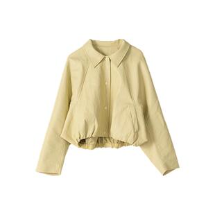 ENJOYME商场同款美式皮衣外套女款2025年春季新款高级感短款夹克