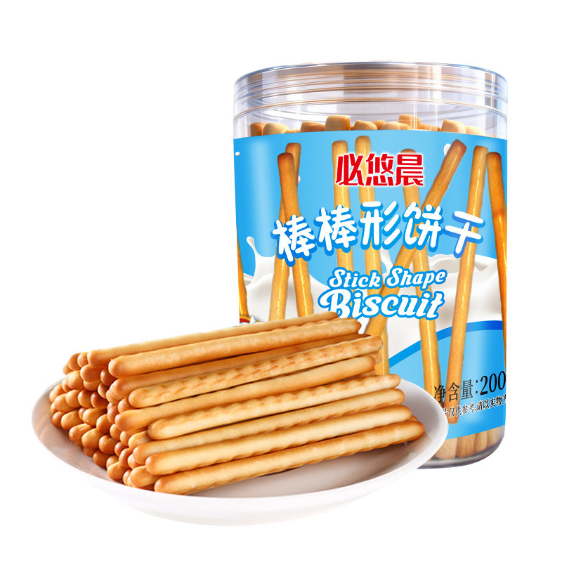 牛奶味棒棒饼干200罐装