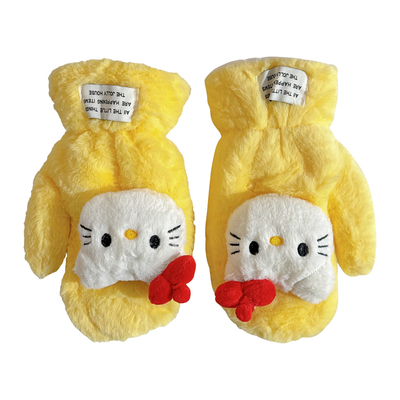 手套女冬季新款可爱骑行保暖高颜值防寒毛绒加绒加厚棉手套学生