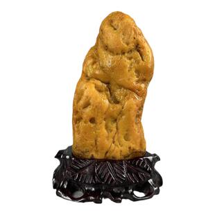 天然玉石奇石摆件黄蜡石黄龙玉原石家居厅堂会所装饰布景金黄石头