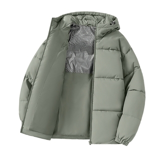 班尼路S&K系列石墨烯棉服男款冬季2025新款连帽棉衣短款面包服潮A