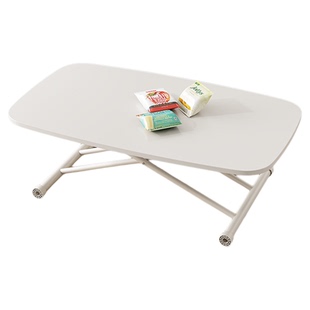 可升降折叠茶几餐桌两用家用小户型简易饭桌书桌免安装蛋圆折叠桌