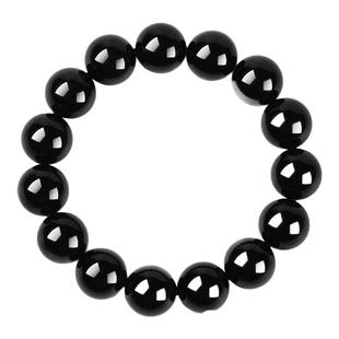 天然纯正乌金黑曜石手串女款手链真正品官方旗舰店男款礼物转运珠