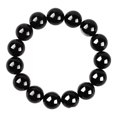 吉照堂男女款乌金黑曜石手串