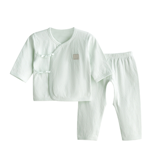 新生婴儿衣服春秋打底初生0和尚3月分体纯棉内衣出生宝宝秋衣套装