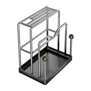 厨房不锈钢刀具置物架2026新款家用台面多功能放砧菜板一体收纳架