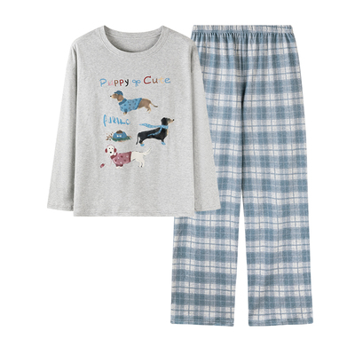 卡之恋女士纯棉睡衣春秋长袖长裤