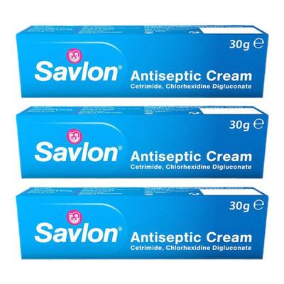 欧洲直邮英国药房Savlon沙威隆割伤擦伤消毒膏预防感染30g3只面部