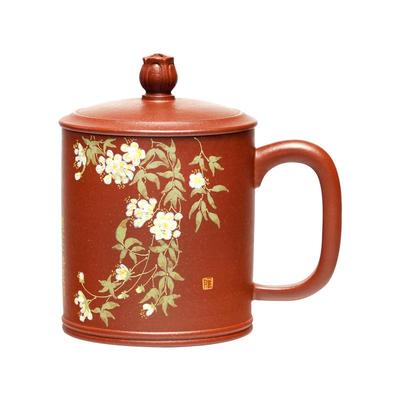 宜兴紫砂杯纯全手工女士茶水杯子带盖泡茶杯个人专用送人办公茶具