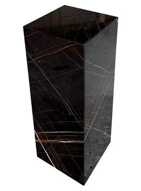 天然石轻奢风大理石墩子花盆底座