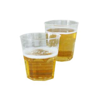 一次性航空杯家用一次性杯子硬塑八角杯饭店酒吧啤酒杯耐高温杯子