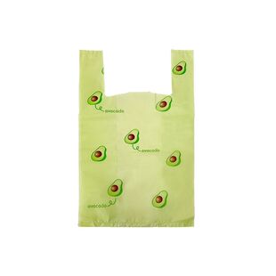 绿牛油果外卖打包袋甜品烘焙包装袋水果手提塑料袋加厚背心保鲜袋