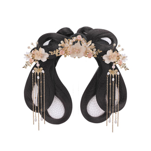 古风汉服假发儿童六一舞台发包演出发髻日常造型春晓发髻可爱头饰