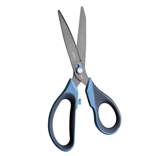 得力特氟龙不粘胶剪刀美工刀不锈钢裁纸刀不沾办公小剪刀专用拆快递开箱剪刀带保护套二合一高颜值家用剪子