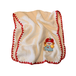 可爱毛巾学生宿舍洗脸速干吸水不掉毛洗澡珊瑚绒浴巾女擦头发儿童