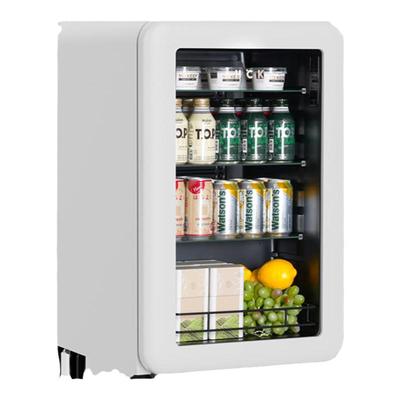 HCK哈士奇小冰吧透明冷藏柜家用办公室饮料茶叶小型复古冰箱90