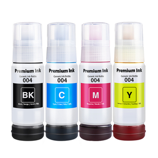 适用epson爱普生L3556墨水L3558 L3256 L3258打印机004非原装补充液黑彩色喷墨墨汁四色专用爱普森墨仓式油墨