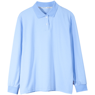 胖男童polo衫长袖t恤带领春秋薄款中大童白色打底衫中小学生校服