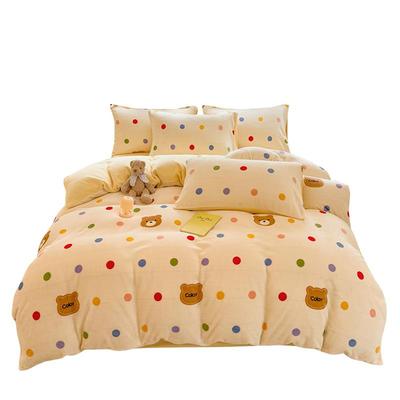 无印良品牛奶绒床上四件套