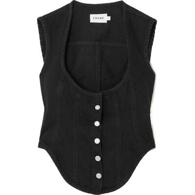 FRAME春夏女士牛仔紧身胸衣式上衣