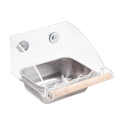 鹦鹉食盒亚克力大容量防撒防甩