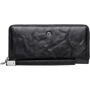 金利来真皮手拿包男2026新款简约时尚长款钱包商务头层牛皮手抓包