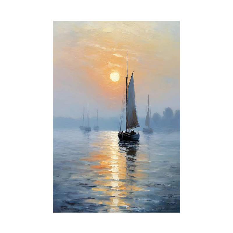 白鹿艺术大芬油画村日出印象油画