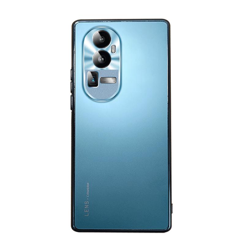 适用opporeno11手机壳新款reno10pro磨砂玻璃全包防摔oppo高级感reno10pro+保护套0ppo男por女款0pp0外壳十5g