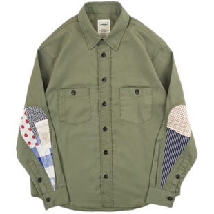 SONOFLOONG水滴长袖衬衫手工日系拼接USM ALBACORE SHIRT非VISVIM