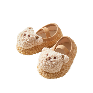 宝宝地板鞋儿童学步婴儿袜子男宝女童防滑隔凉室内秋冬加厚鞋袜一