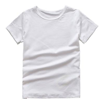 儿童白色短袖T恤夏薄款纯棉男童