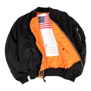 alpha阿尔法飞行夹克ma1男女冬季军迷飞行服飞行员外套防寒厚棉衣