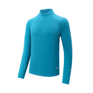 莱马 运动跑步弹力薄绒立领打底衫女秋冬款长袖保暖内搭上衣T恤