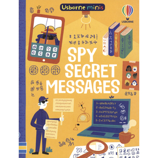 Usborne Minis Spy Secret Messages 尤斯伯恩 迷你间谍解谜谜题书 益智游戏活动书 迷宫书 便携装 6-9岁 英文原版进口图书