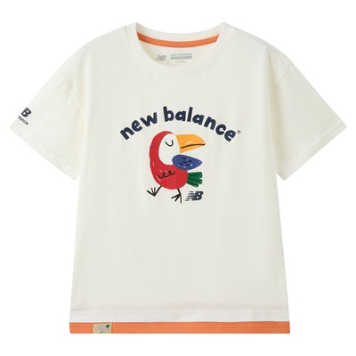 New Balance nb童装男女26年夏季新款假两件短袖T恤ND7EG62043