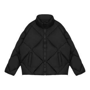 CLIMAX VISION菱形格白鸭绒保暖羽绒服外套美式高街加厚面包服潮