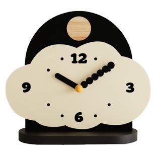 时钟摆件客厅玄关桌面钟表2025新款 家用ins风静音创意摆台式座钟